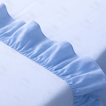 Jogo de Cama Margarida Azul, 100% Algodão